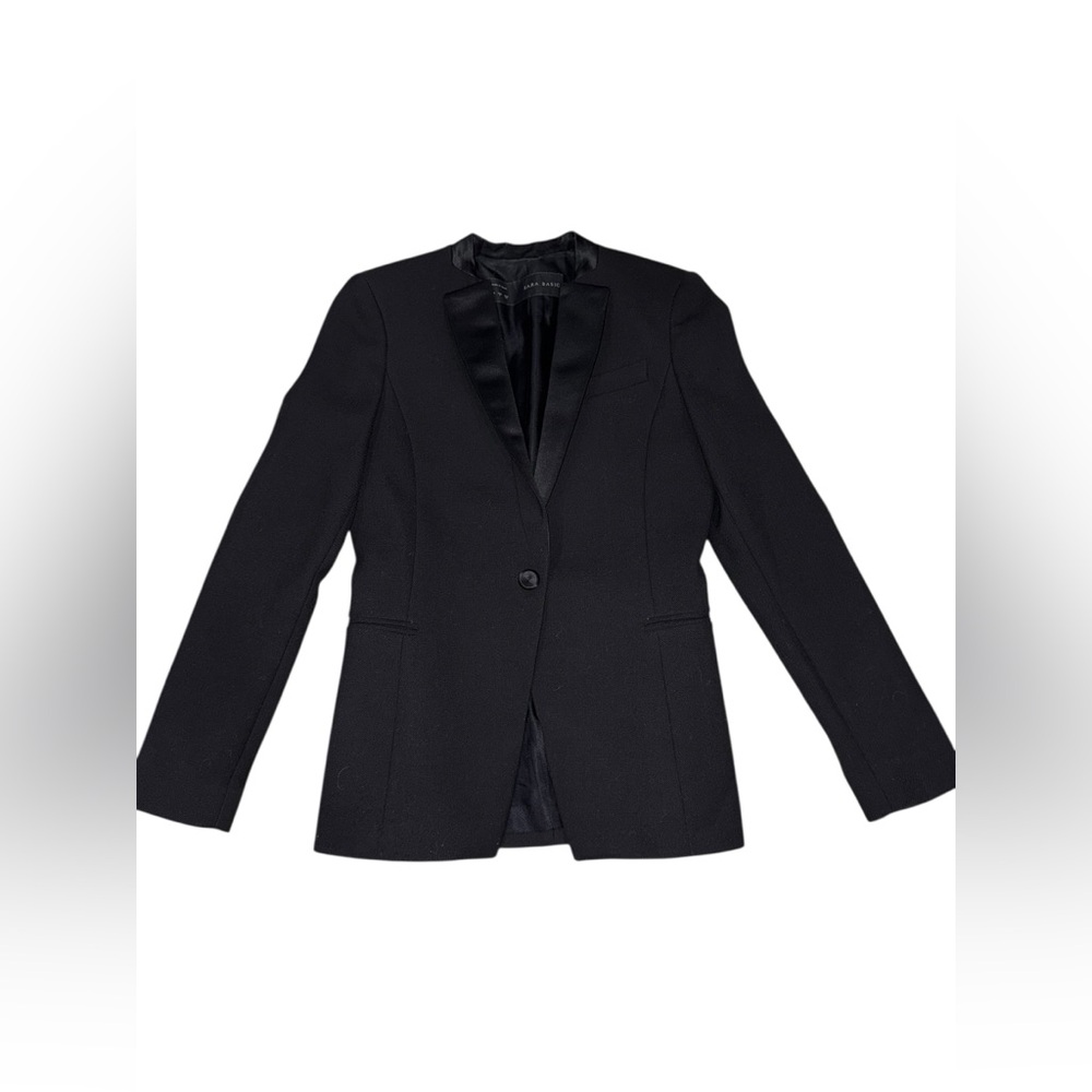 Zara Basic Classic Black Blazer Size Small